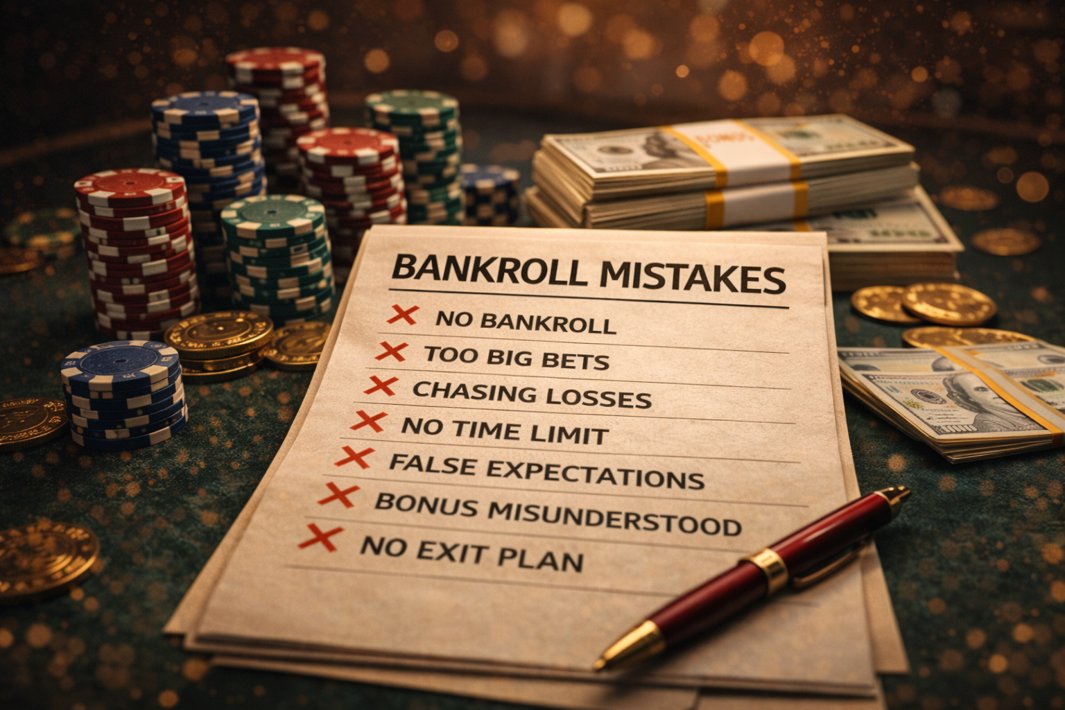Szerencsejáték bankroll hibák bemutatása